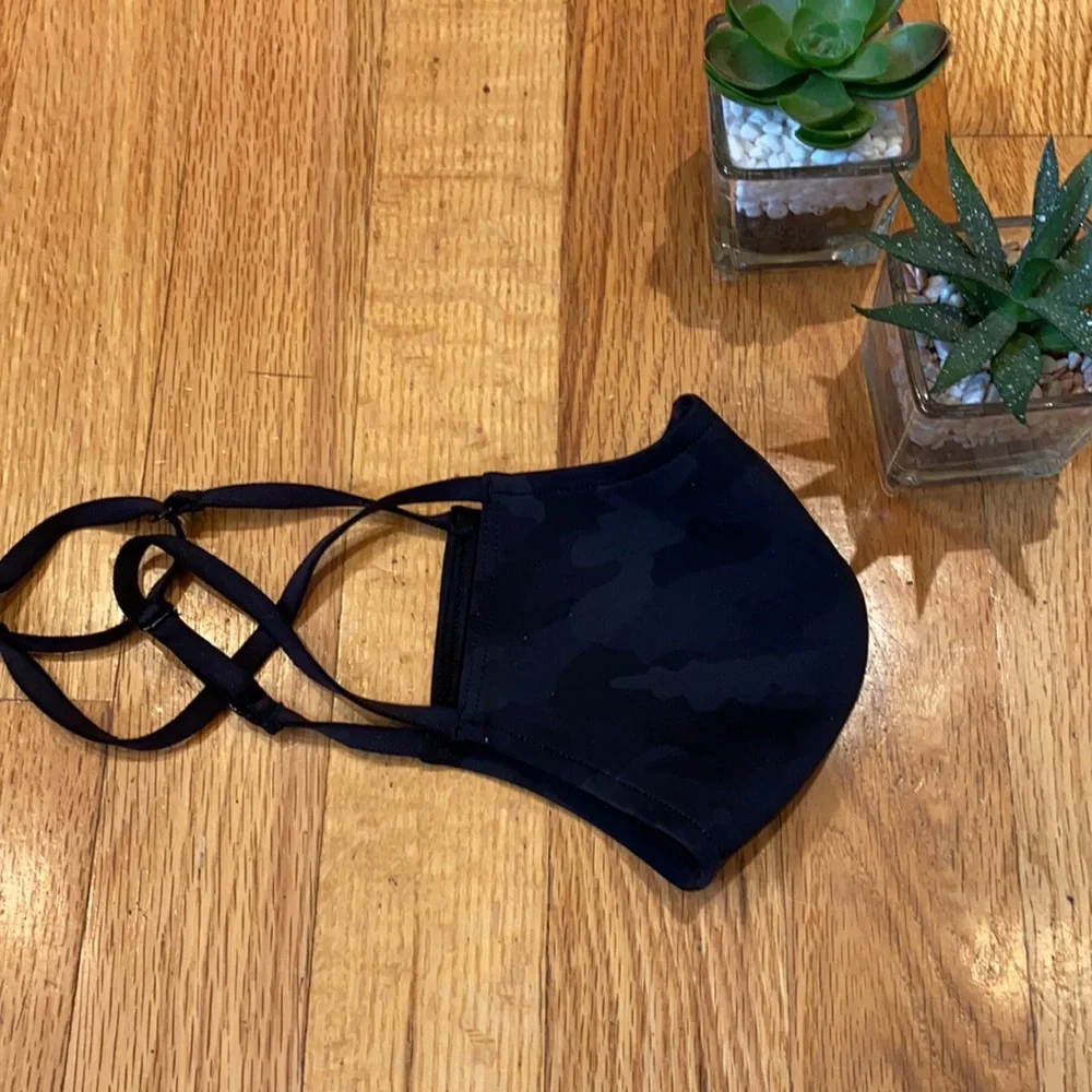 Lululemon Black Camo Face Mask Double Strap Unisex